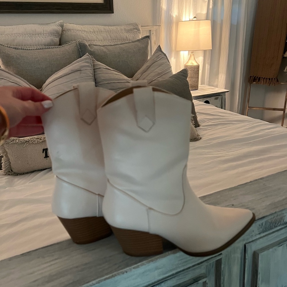 White Cowgirl Booties